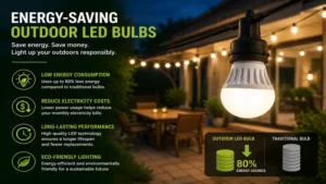 energy saving outdoor led bulbs reducing power consumption for outdoor spaces