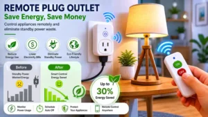 remote plug outlet helping reduce energy consumption by managing appliance power usage