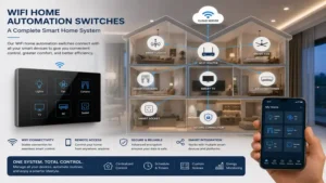 home automation switches connected through a WiFi smart home automation network