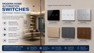 home automation switches featuring modern premium designs for stylish smart homes