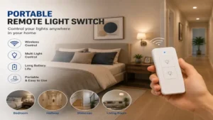 Portable remote switch light switch for bedroom and hallway lighting