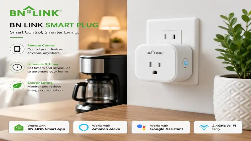 bn link smart plug connected to a home appliance for convenient wireless control and energy management