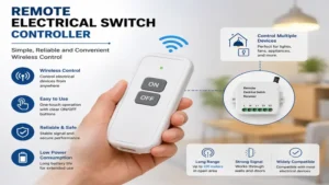 Handheld remote electrical switch controller with wireless ON/OFF operation for home automation