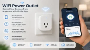 wifi power outlet controlled through a mobile app for convenient remote device management