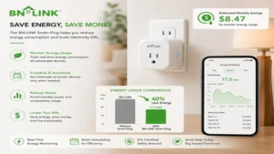 bn link smart plug helping reduce energy consumption through scheduling and energy monitoring