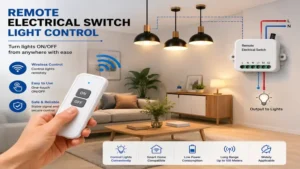 remote electrical switch light control system enabling convenient remote lighting management
