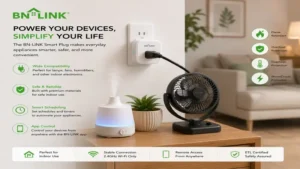 bn link smart plug powering indoor electronics safely and efficiently in a modern home