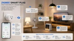 Smart home automation ecosystem powered by a zigbee smart plug controlling multiple devices