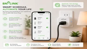 bn link smart plug configured with timer schedules for automated appliance control