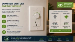 dimmer outlet energy saving benefits with reduced electricity consumption and lower utility costs