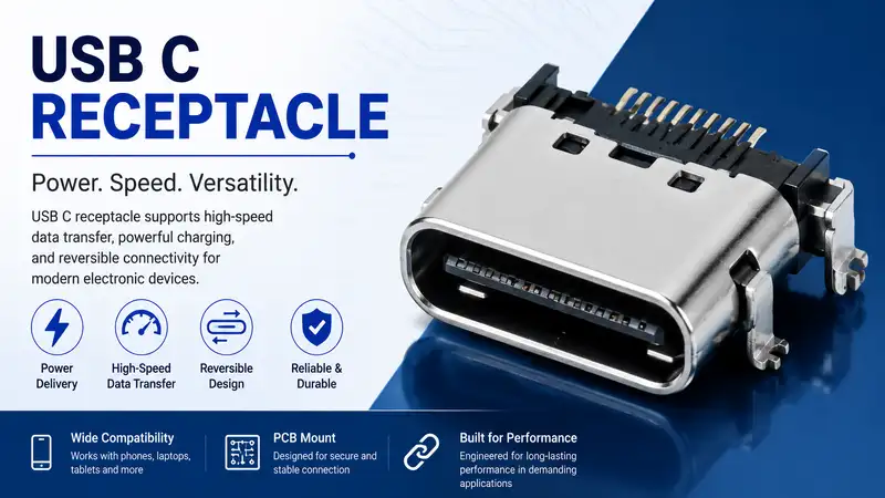 usb c receptacle for modern charging and high-speed data transfer applications