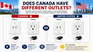 does canada have different outlets than the United States? Side-by-side outlet comparison.
