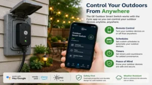 Using a smartphone app to remotely manage a ge outdoor smart switch from anywhere