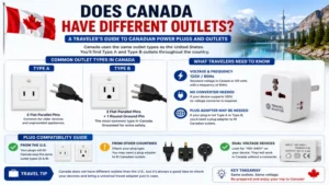 does canada have different outlets for travelers? Guide to Canadian power plugs and sockets.