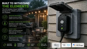 Weather-resistant ge outdoor smart switch delivering reliable outdoor performance in all seasons