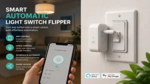 Smart automatic light switch flipper with app remote control for convenient lighting automation