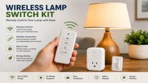 wireless lamp switch kit with remote control for convenient lamp operation