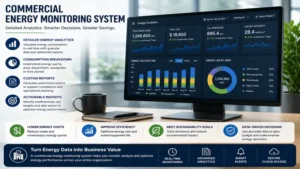 commercial energy monitoring system delivering detailed energy analytics, usage reports, and actionable business insights.