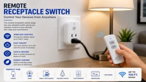  Remote receptacle switch connected to an electrical outlet for flexible device control