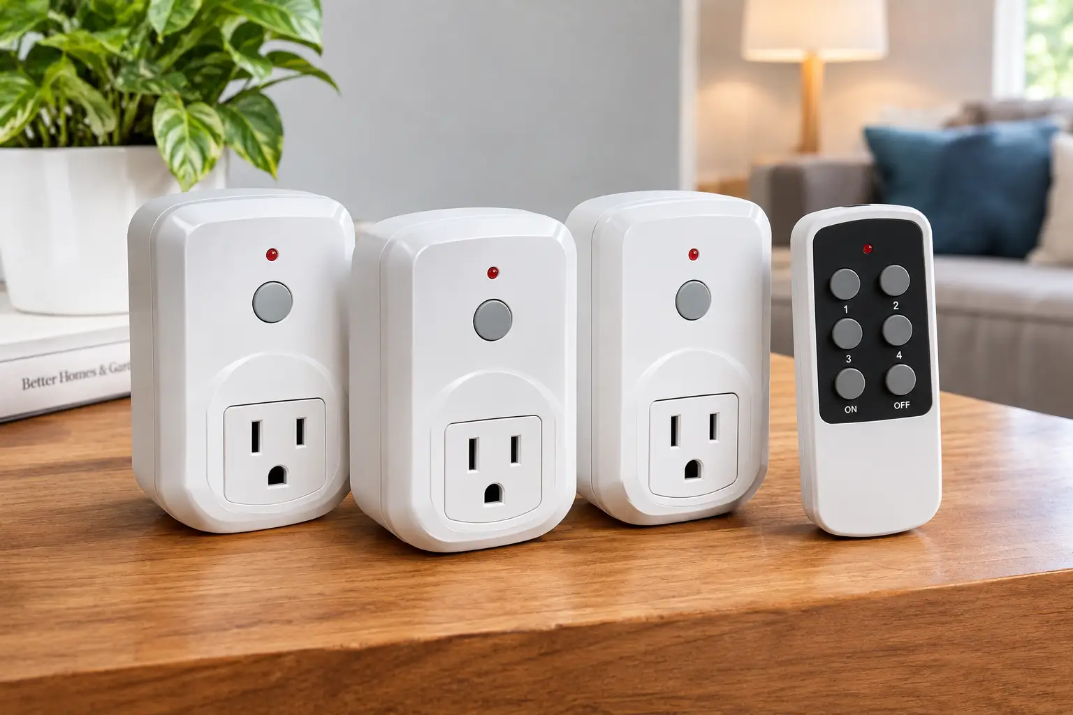 Remote control sockets with wireless remote for convenient home appliance control